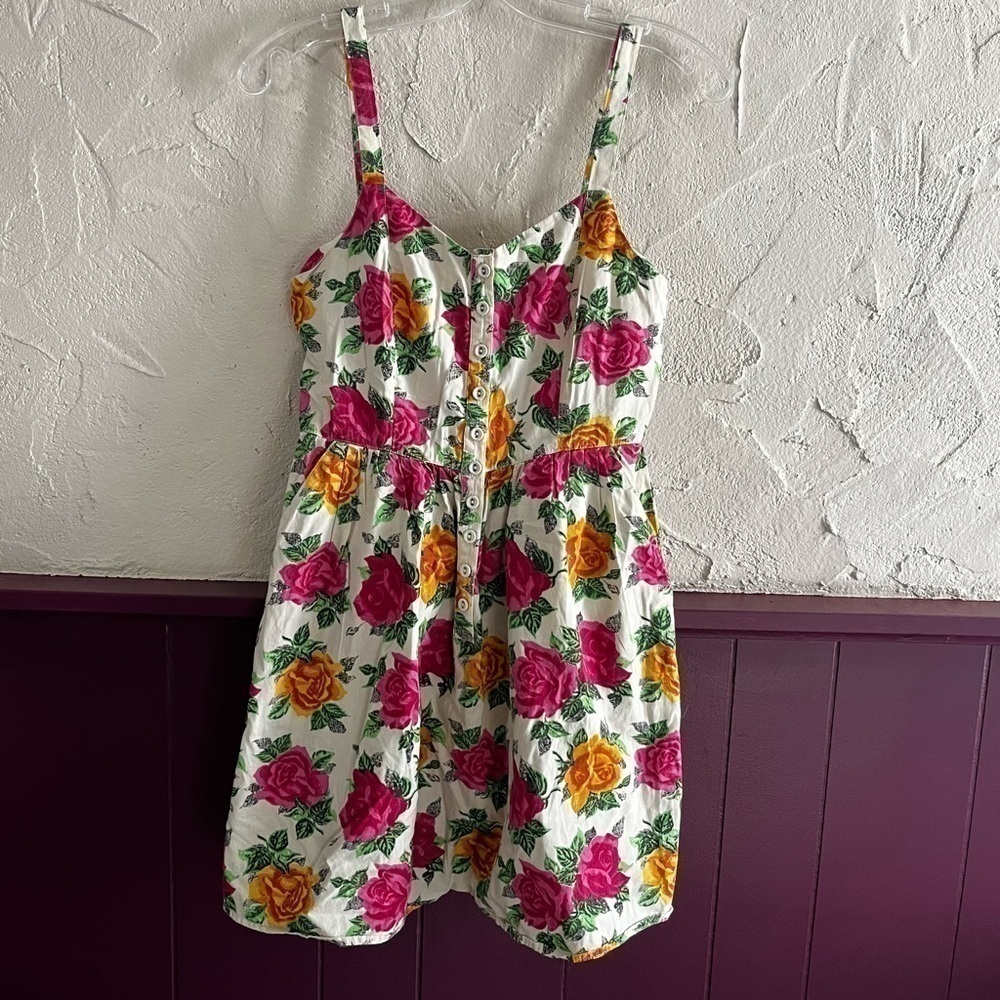 KIMCHI Blue Floral Summer Dress Size XS